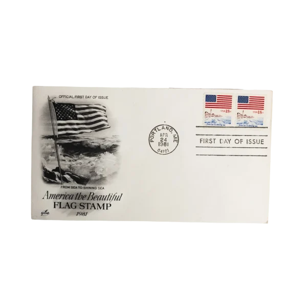 1981 America the Beautiful Flag Stamp - First Day Issue
