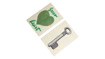 Green Heart / Key Panini Sticker - Image 2