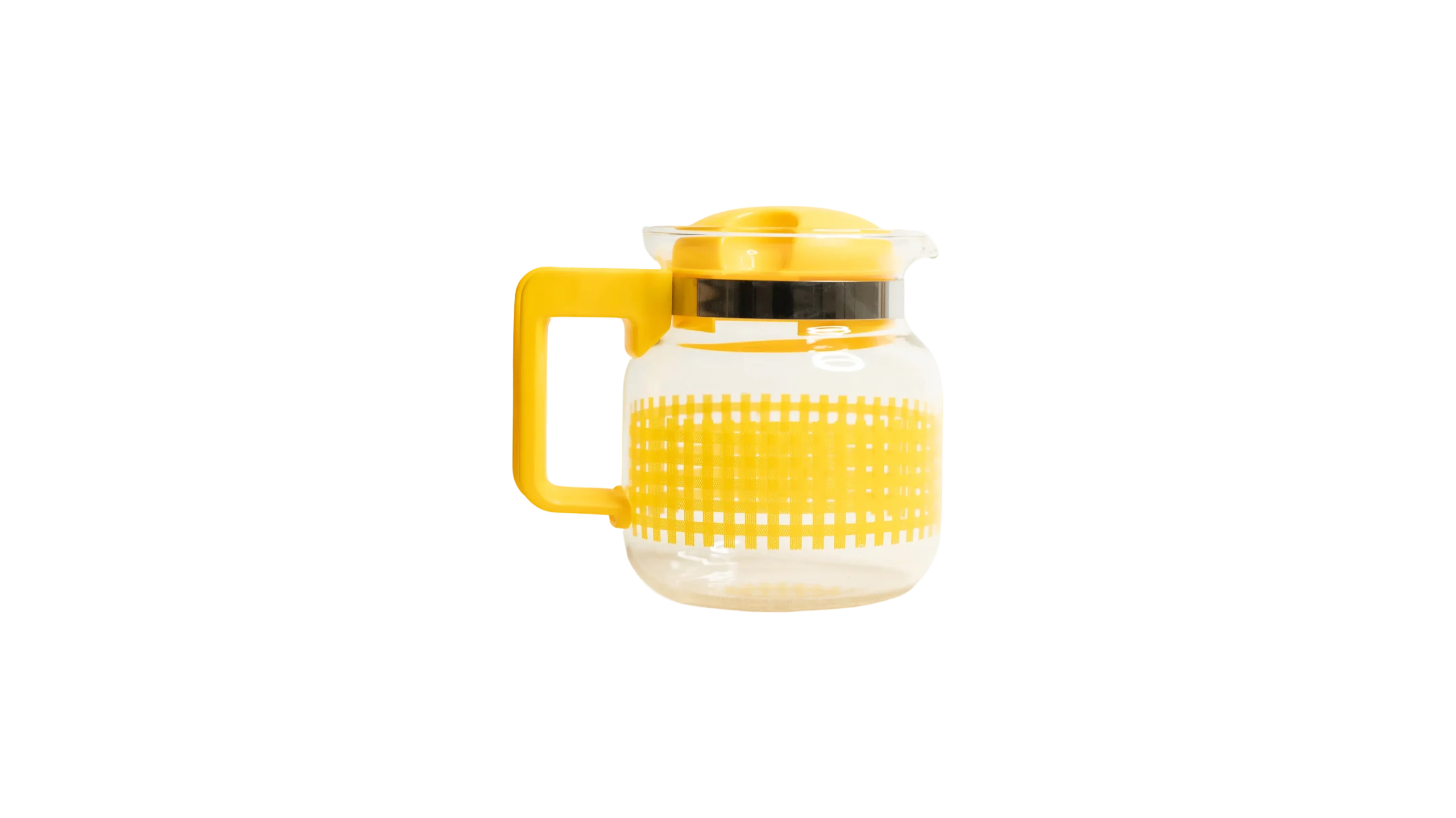 DSC01029 Yellow Glass Beverage Serving Carafe - Image 1