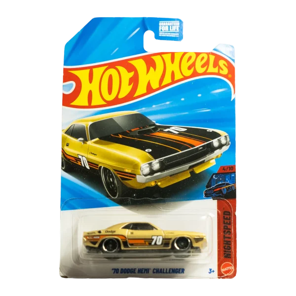 Hot Wheels '70 Dodge Hemi Challenger Night Speed Die-Cast Car