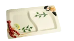 Majolica Ceramic Seafood Split Serving Platter - Image 4