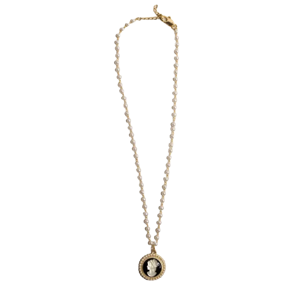 Victorian Cameo Pearl Necklace