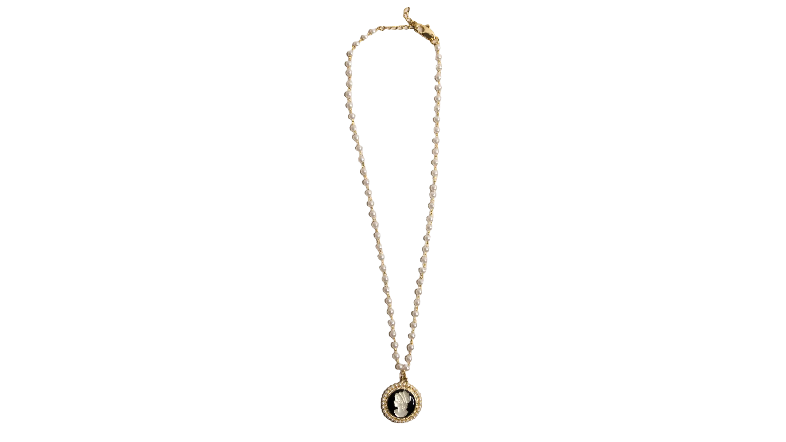 DSC09066-2 Victorian Cameo Pearl Necklace - Image 1
