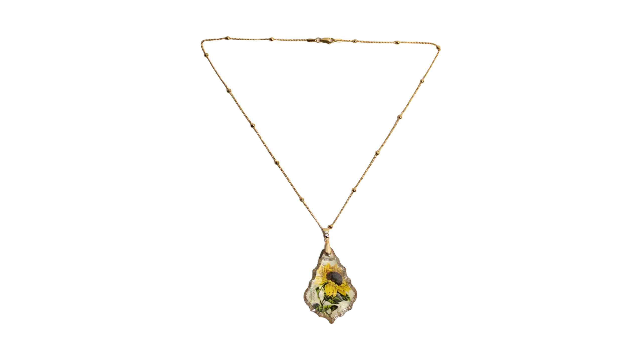 DSC09102-2 Sunflower Pendant Necklace - Image 1