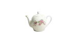 Pink Moss Rose Teapot Floral Design with Gold Trim - White Porcelain Teapot - Image 2