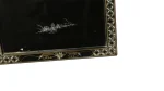 Chinese Black Lacquer Wall Panel - Mother of Pearl & Soapstone Inlay - Image 4