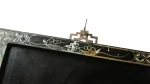 Chinese Black Lacquer Wall Panel - Mother of Pearl & Soapstone Inlay - Image 6