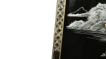Chinese Black Lacquer Wall Panel - Mother of Pearl & Soapstone Inlay - Image 8