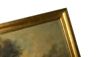 Framed Landscape Oil Painting - Pastoral River Scene with Gilt Frame - Image 6