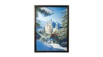 Neuschwanstein Castle Winter Landscape Framed Wall Art Print - Image 7