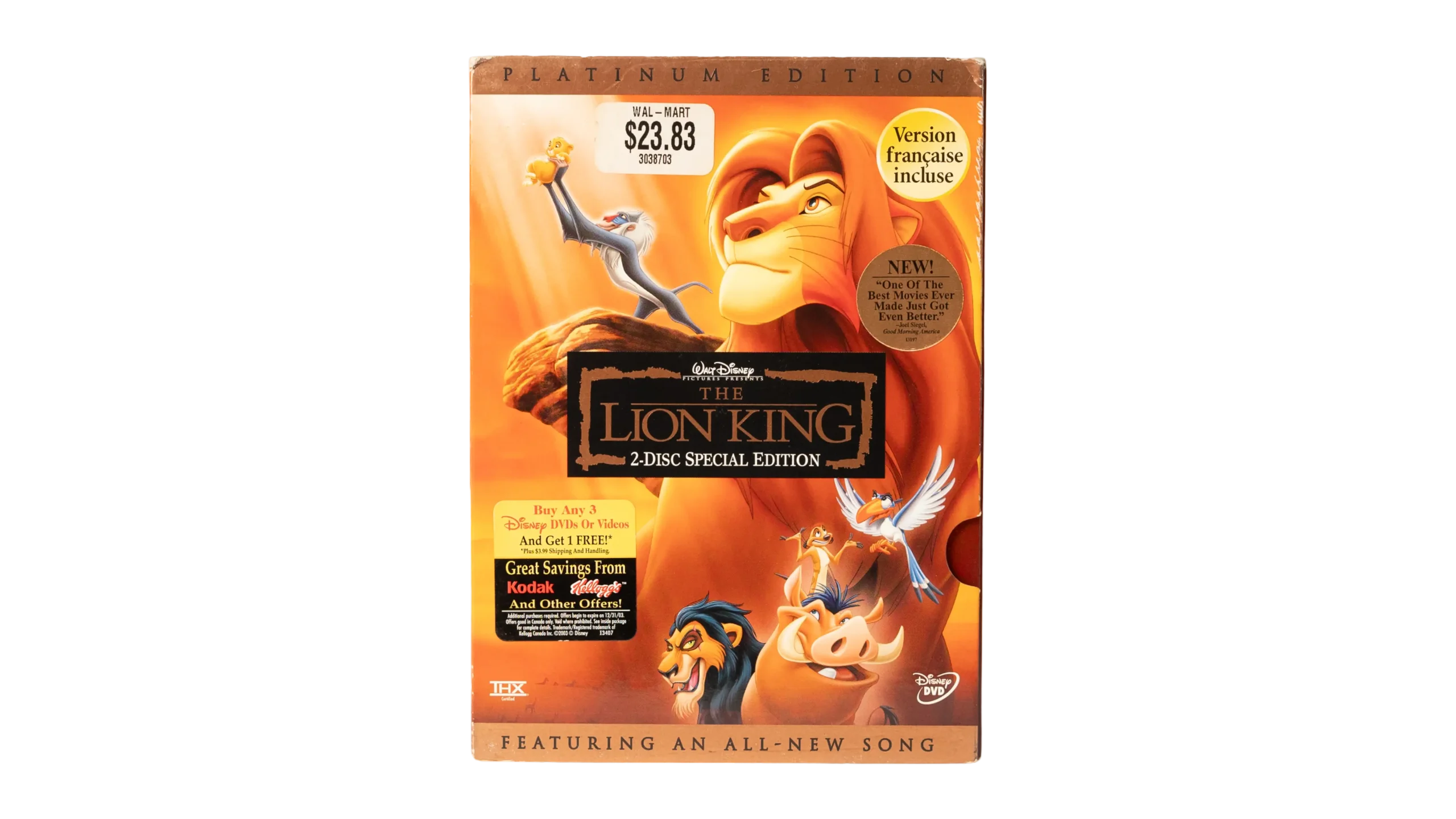 DSC01300 The Lion King Platinum Edition DVD 2003 - Image 1