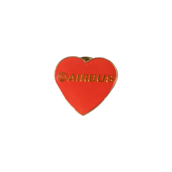 Airbus Red Heart Enamel Pin Badge