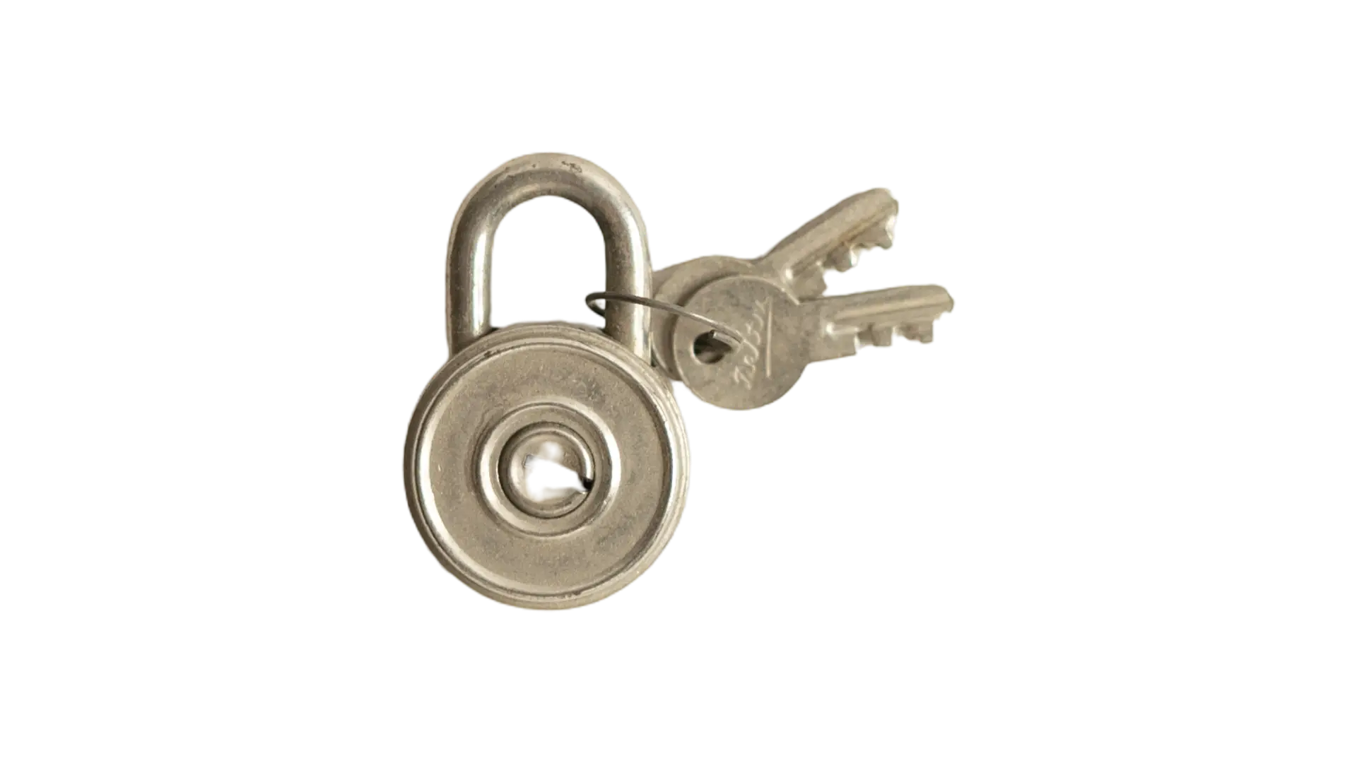 DSC02691 Tri-Circle Mini Circular Padlock with 2 Keys - Image 1