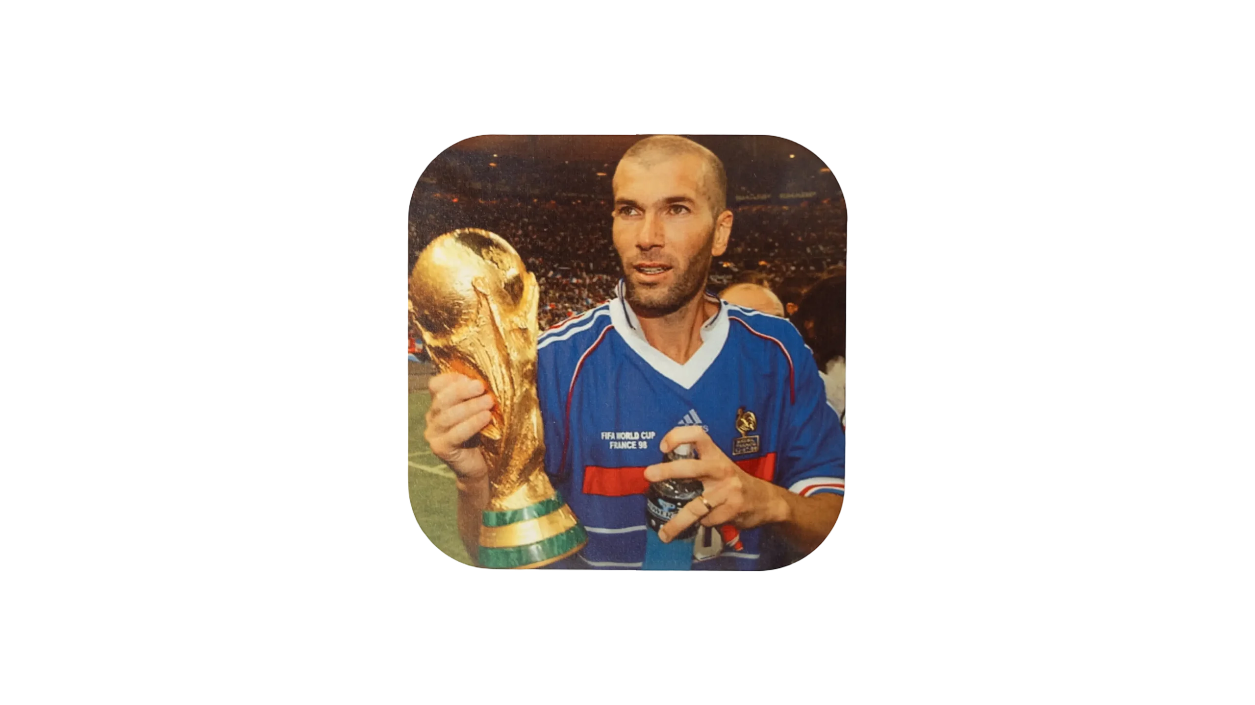 DSC03180 Zinedine Zidane World Cup 1998 Coaster - Image 1