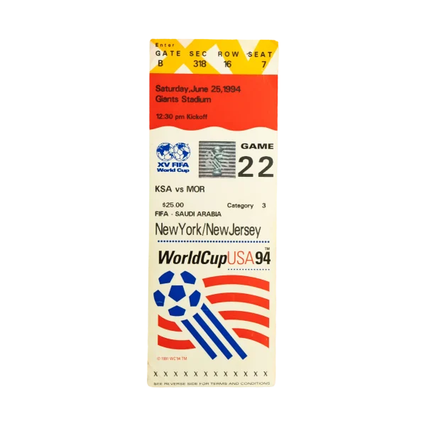 Official FIFA World Cup Ticket USA 94