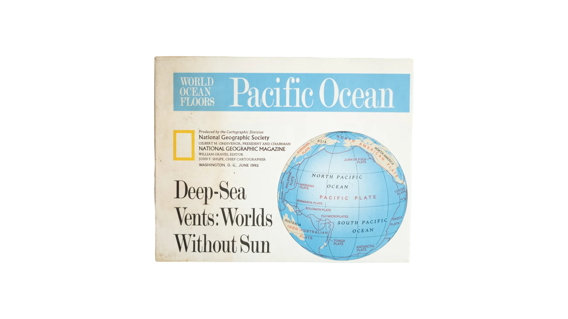 119 DSC07074 National Geographic World Ocean Floors Pacific Map - Image 1