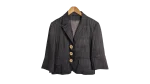 Caroll Linen Blend Brown Striped Women's Blazer