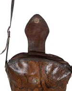 90s Buffalino Genuine Snakeskin Crossbody Bag - Image 3