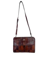 1960s Paco's Valencia Crocodile Leather Crossbody Bag - Image 2