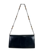 90s Genuine Leather & Snakeskin Chain Shoulder Bag - Image 5