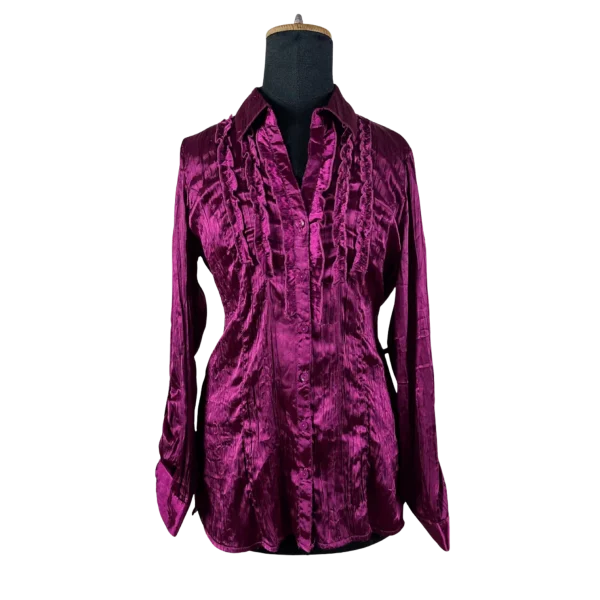 Canda Ruffled Sain Blouse