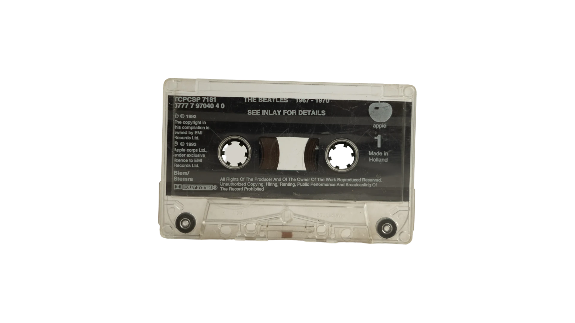 318 DSC07277 The Beatles 1967-1970 Apple Records Double Cassette Tape - Image 1