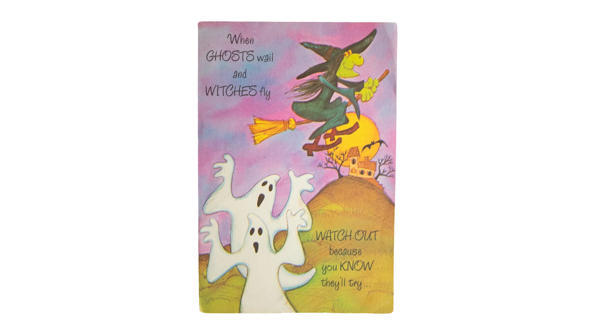 369 DSC07328 Halloween Spooky Ghosts And Witches Greeting Card - Image 1