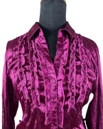 Canda Ruffled Sain Blouse - Image 2