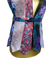 Handmade Upcycled Tie Halter Vest Top & Choker - Image 4