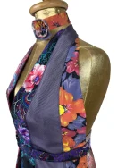 Handmade Upcycled Tie Halter Vest Top & Choker - Image 6