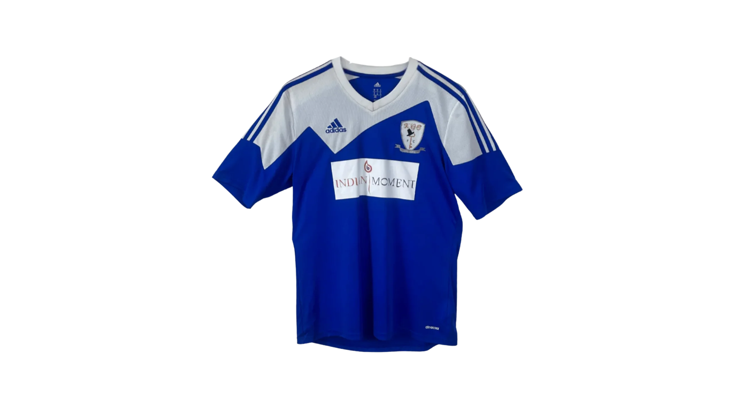 60 Adidas Blue & White KGC FC Football Jersey - Image 1