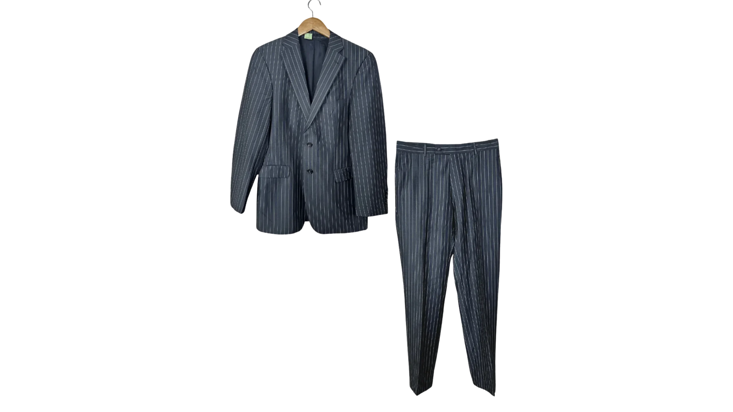 62 Strellson Pinstripe Pure Wool Full Suit - Image 1