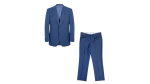 Blue Full Suit with Patterned Lining