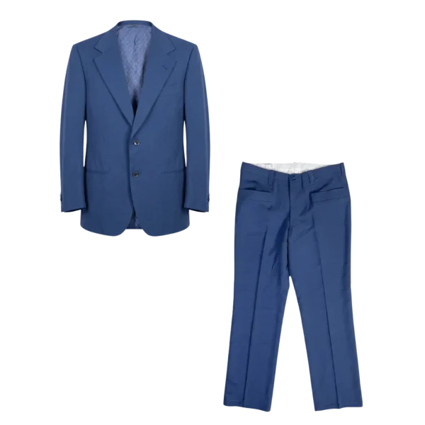 Blue Full Suit with Patterned Lining