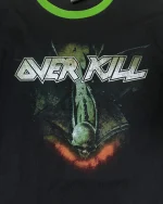 Overkill "For Those Who Bleed Green & Black" Thrash Metal Ringer T-Shirt - Image 2