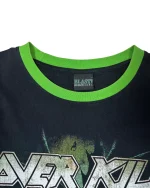 Overkill "For Those Who Bleed Green & Black" Thrash Metal Ringer T-Shirt - Image 3