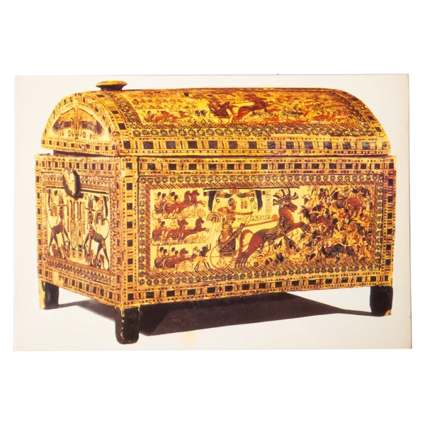 Wooden Chest of Pharaoh Tutankhamun Post Card