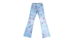 Light Blue Printed Flare Pants