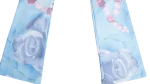 Light Blue Printed Flare Pants - Image 3
