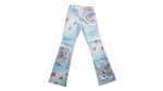 Light Blue Printed Flare Pants - Image 8