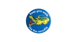 "Keep Your Smile Like The Crocodile" Pin Badge