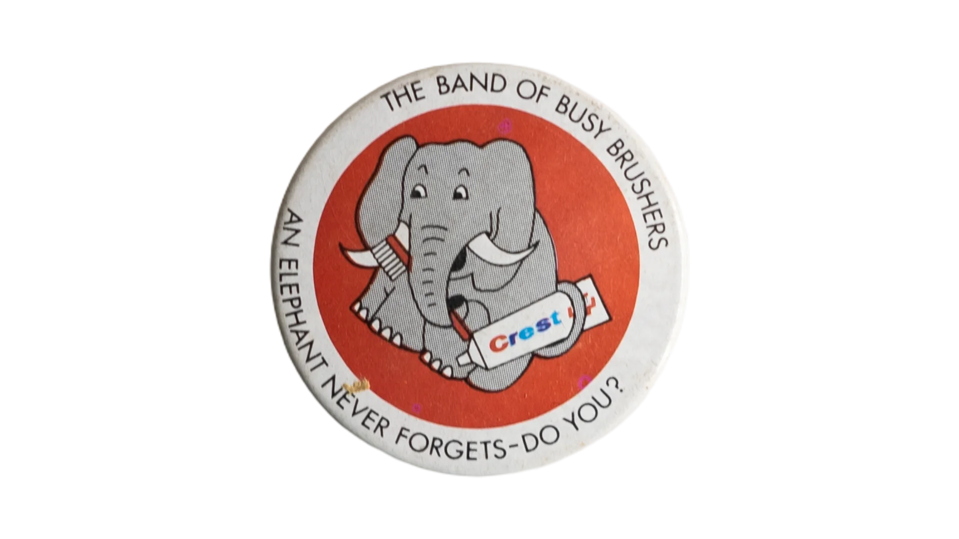 DSC05884 "AN ELEPHANT NEVER FORGETS-DO YOU?" Crest Pin Badge - Image 1