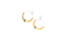 Boho Chic Ombré Pearl Beaded Wire Hoop Earrings - Image 3