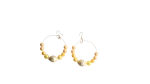Boho Chic Ombré Pearl Beaded Wire Hoop Earrings - Image 5
