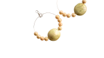 Boho Artisan Gold Pearl Hoop Earrings with Abstract Focal Bead - Image 4