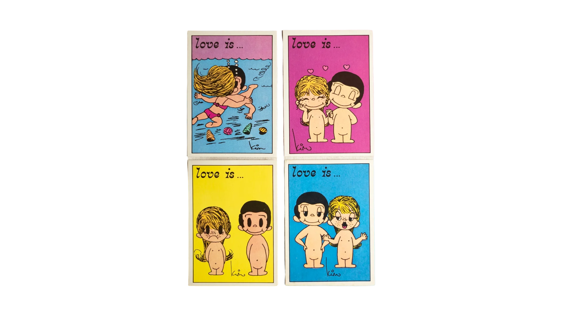 DSC06424 "Love Is..." Panini Stickers 1970s "Lot of 4" - Image 1