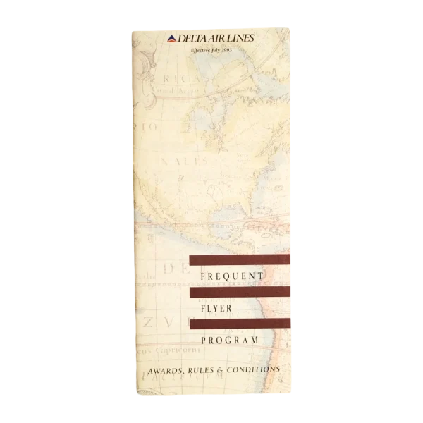 1991 Delta Air Lines Frequent Flyer Program Booklet