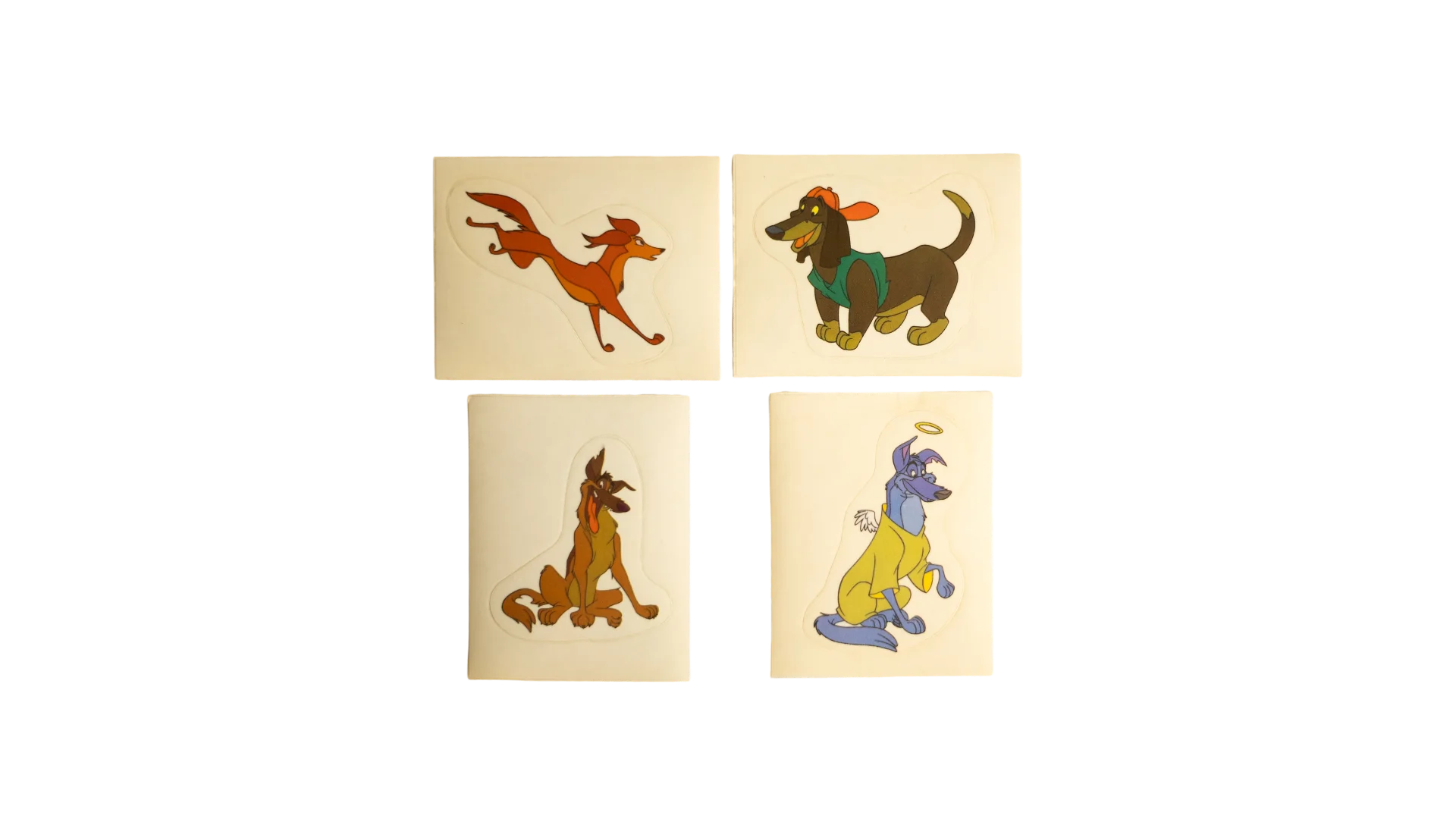 DSC06628 1980s All Dogs Go to Heaven Panini Sticker "Lot of 4" - Image 1