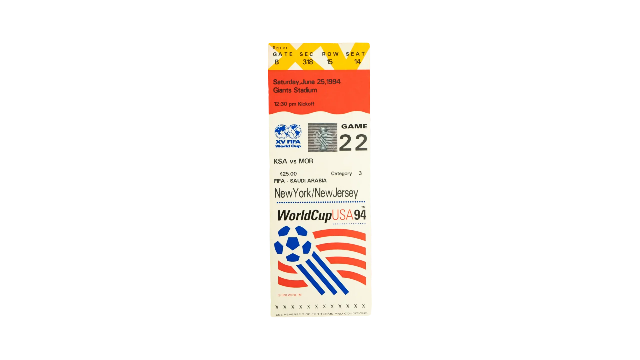 DSC08250 Official 94 USA FIFA World Cup Ticket - Image 1