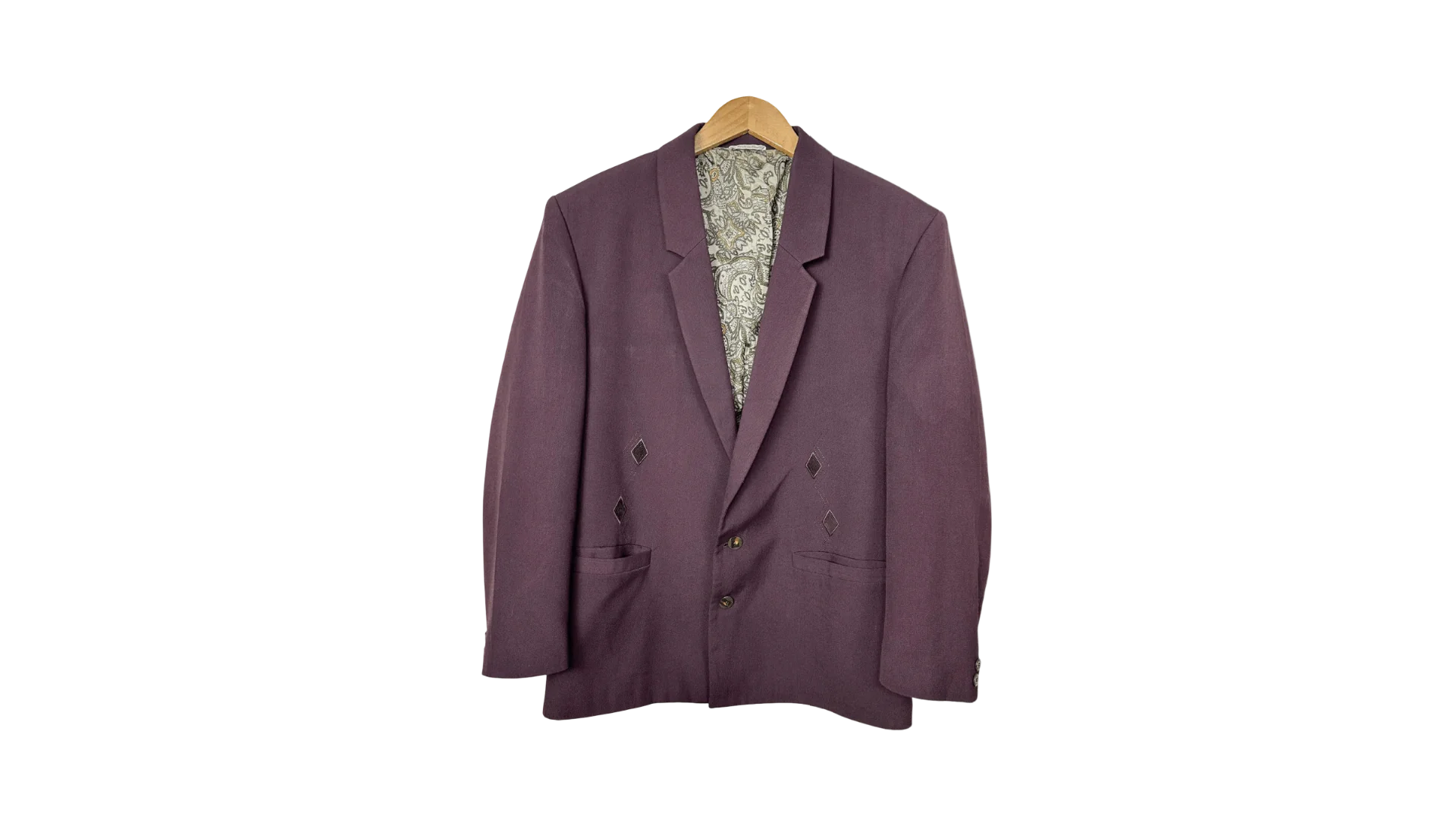 FNK105 80s Italian Blazer with Embroidered Details – Raybest Uomo - Image 1